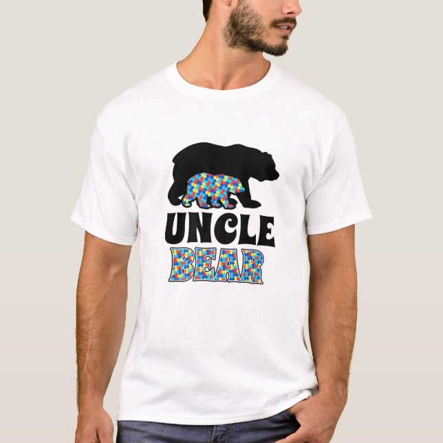 Camiseta Tio Bear Autismo Consciência (Frente)