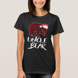 Camiseta Tio Bear Buffalo Red Xadrez Papai noel Pajam de Na