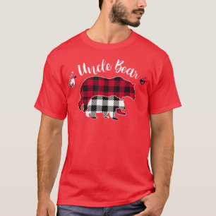 Camiseta Tio Bear Red Cinza Buffalo Xadrez Pajama