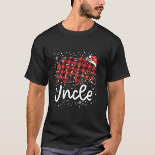 Camiseta Tio Bear Red Xadrez Natal Pajama Felry Xmas F