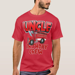 Camiseta Tio Birthday Crew Fire Truck Birthda