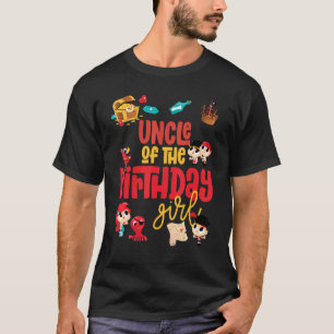 Camiseta Tio Birthday Rapariga Pirata Tema De Festa de aniv