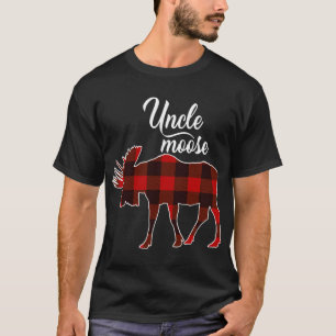 Camiseta Tio Bonito Mose Vermelha Xadrez de Natal Correspon