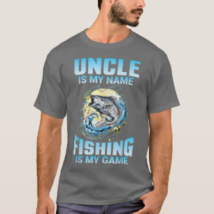 Camiseta Tio Chama-Se Pesca É Minha Tia De Jogo Marido D