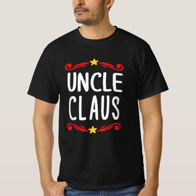 Camiseta Tio Claus Xmas Papais noeis Pajama Correspondência (Frente)