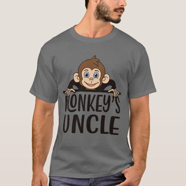 Camiseta Tio da arte das palavras do macaco (Frente)