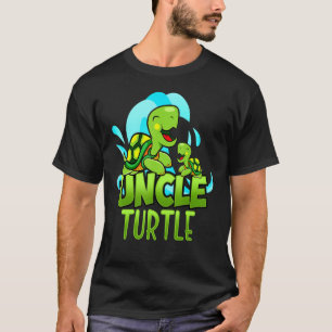 Camiseta Tio da Família das Tartarugas do Mar e Sobrinho Ri