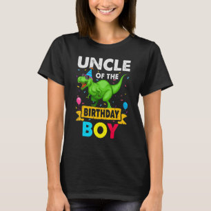 Camiseta Tio Da Família Dinossauro Saurus De Aniversário M
