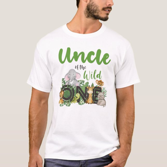 Camiseta Tio da Família Selvagem One Matching Safari (Frente)