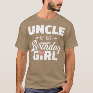 Camiseta Tio da filha de aniversário que se aproxima da fam