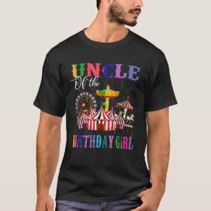 Camiseta Tio da garota de aniversário Festa de Circo Prince