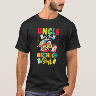 Camiseta Tio da Garota de Aniversário Uno Pai Pai