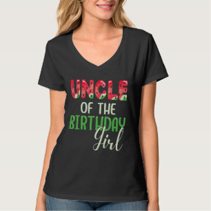Camiseta Tio Da Matriz Familiar De Melancia Da Garota De An