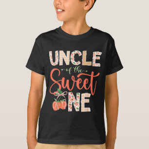 Camiseta Tio da Menina de 1º Aniversário Pêssego Doce