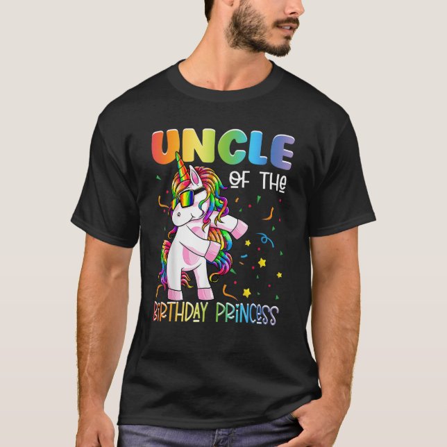 Camiseta Tio da Princesa de Aniversário, Uni Flossing (Frente)