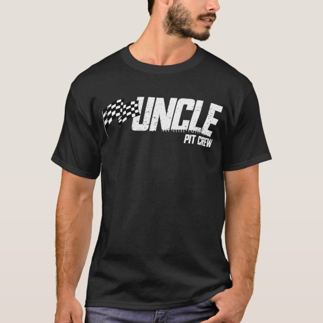 Camiseta Tio da Tripulação Race Aniversário da Família Tio (Frente)