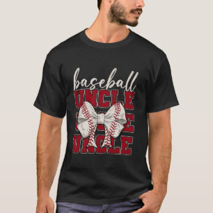 Camiseta Tio de Baseball Arco Coquette Esportes Sobre Mães