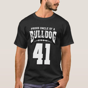 Camiseta Tio De Futebol Do Jogador 41, Um Bulldog Orgulhoso