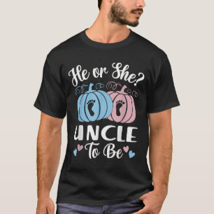 Camiseta Tio de Halloween Ele ou Ela para ser Abóbora Revel