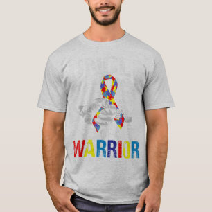 Camiseta Tio de um Tee de Consciência do Autismo Guerreiro