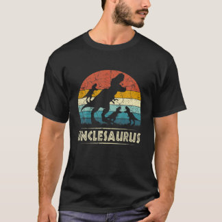 Camiseta Tio Dinossaur Unclesauro 3 Dois Filhos Engraçado P