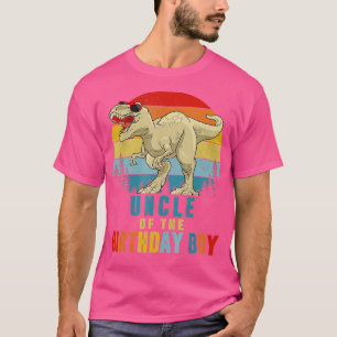 Camiseta Tio Dinossauro da Família Aniversário Corresponden