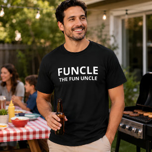 Camiseta Tio Divertido Presente do Tio Engraçado