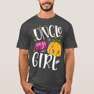 Camiseta Tio Diz Rapariga Engraçado Pumpkin Halloween Gêner