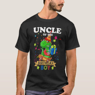 Camiseta Tio Do Aniversário Rex Rawr Dinosaur Birthd