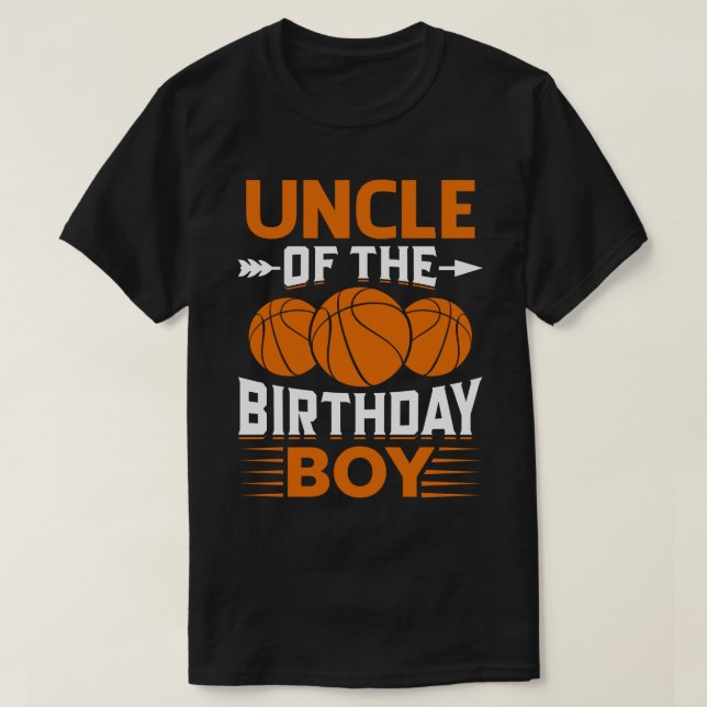 Camiseta TIO Do Basquete Birthday Boy (Frente do Design)