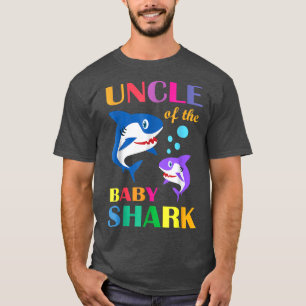 Camiseta Tio Do Bebê Aniversário Tubarão Tio Shark Chris