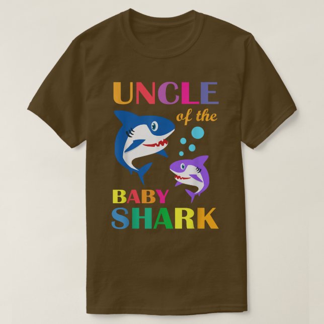 Camiseta Tio Do Bebê Aniversário Tubarão Tio Shark Chris (Frente do Design)