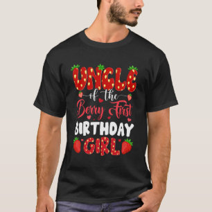 Camiseta Tio Do Berry Primeiro Aniversário Da Garota Strawb