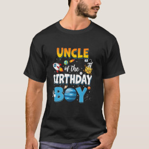 Camiseta Tio Do Menino De Aniversário Família De Astronauta