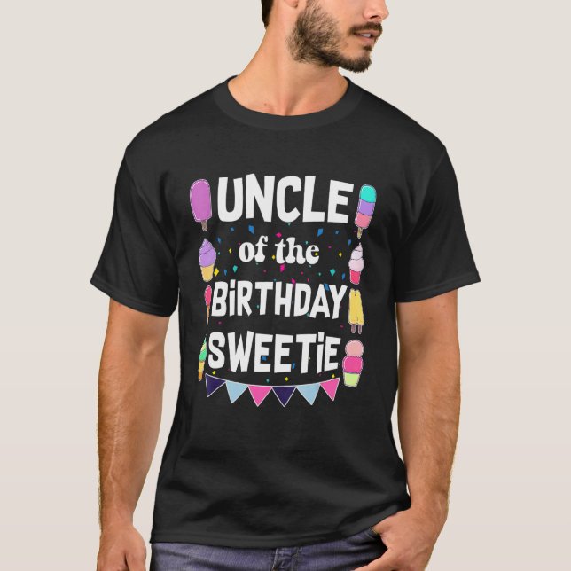 Camiseta Tio Do Pop De Aniversário Do Sorvete De Docinho (Frente)
