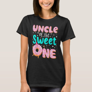 Camiseta Tio Do Tema Da Rosquinha De Uma primeiro aniversar