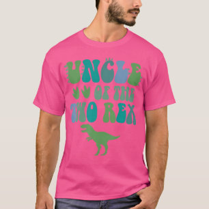 Camiseta Tio Dos Dois Rex Birthday Boy T-Rex Dinossaur D