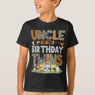 Camiseta Tio dos Gêmeos de Aniversário Jungle Safari Aniver