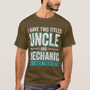Camiseta Tio e Mecânico Engraçado de Garagem