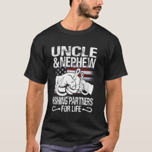 Camiseta Tio e Sobrinho Parceiros de Pesca Para a Vida