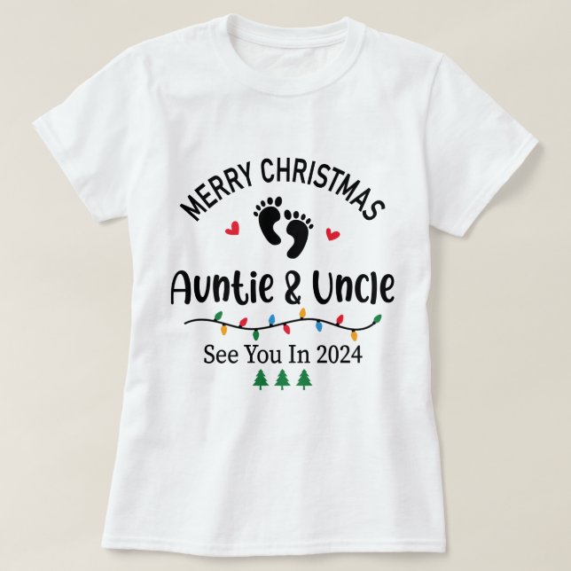 Camiseta Tio E Tio Merry Xmas Nos Vemos Em 2024 (Frente do Design)