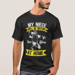 Camiseta Tio Engraçado de Apanhador de Softbol Tio de um Ap