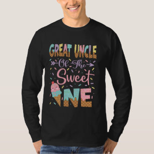 Camiseta Tio excelente Do Aniversário Da Rua Doce Um Sorvet