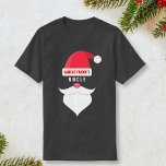 Camiseta Tio Favorito de Papais noeis de Natal Personalizad<br><div class="desc">Diga a todos quem é o favorito dos Papais noeis. A camisa apresenta um Chapéu de Papai Noel, bigode, barba e texto que diz "Favorito dos Papais noeis" e você preenche o vazio. . . . Tio, Pai, tia, mãe, Engenheiro, Cachorro, etc. Personalize o texto com qualquer "favorito". Faz um...</div>