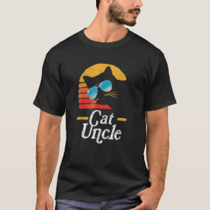 Camiseta Tio Gato Óculos de Sol Vintage Estilo Anos 80 Retr