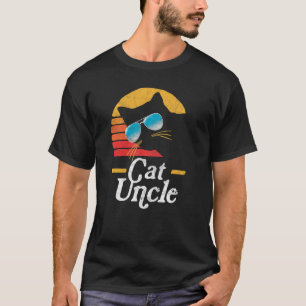Camiseta Tio Gato Óculos de Sol Vintage Estilo Anos 80 Retr