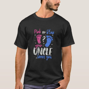 Camiseta Tio Gênero Revela Rosa Ou Azul Seu Tio L