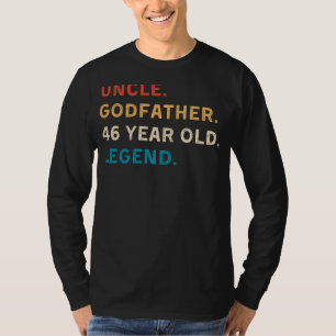 Camiseta Tio Goddad de 46 Anos Aniversário Engraçado