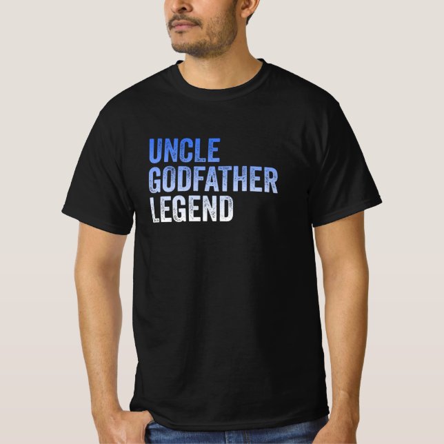 Camiseta Tio Goddad Legend Engraçado Presente Para Um Favor (Frente)