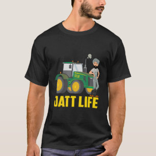 Camiseta Tio Jee Punjabi Farmer Jatt Life Trator